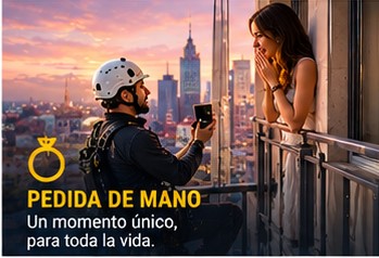 Pedida de mano en altura