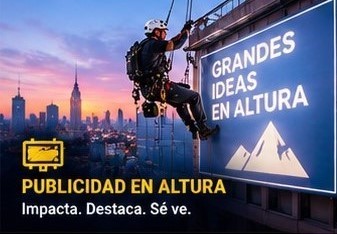 Instalación de publicidad en altura