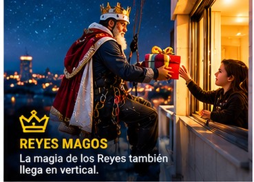 Reyes Magos por ventana